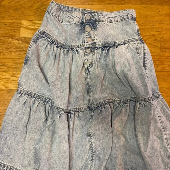 🥰SOLD 🥰Free People Tiered Dreamweaver Festival Boho Coastal Cowgirl Maxi XS - Picture 6 of 8